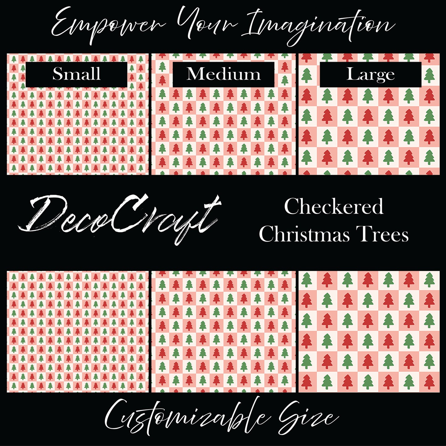 DecoCraft Christmas - Checkered Christmas Trees