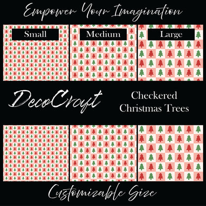 DecoCraft Christmas - Checkered Christmas Trees