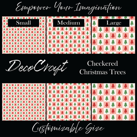 DecoCraft Christmas - Checkered Christmas Trees
