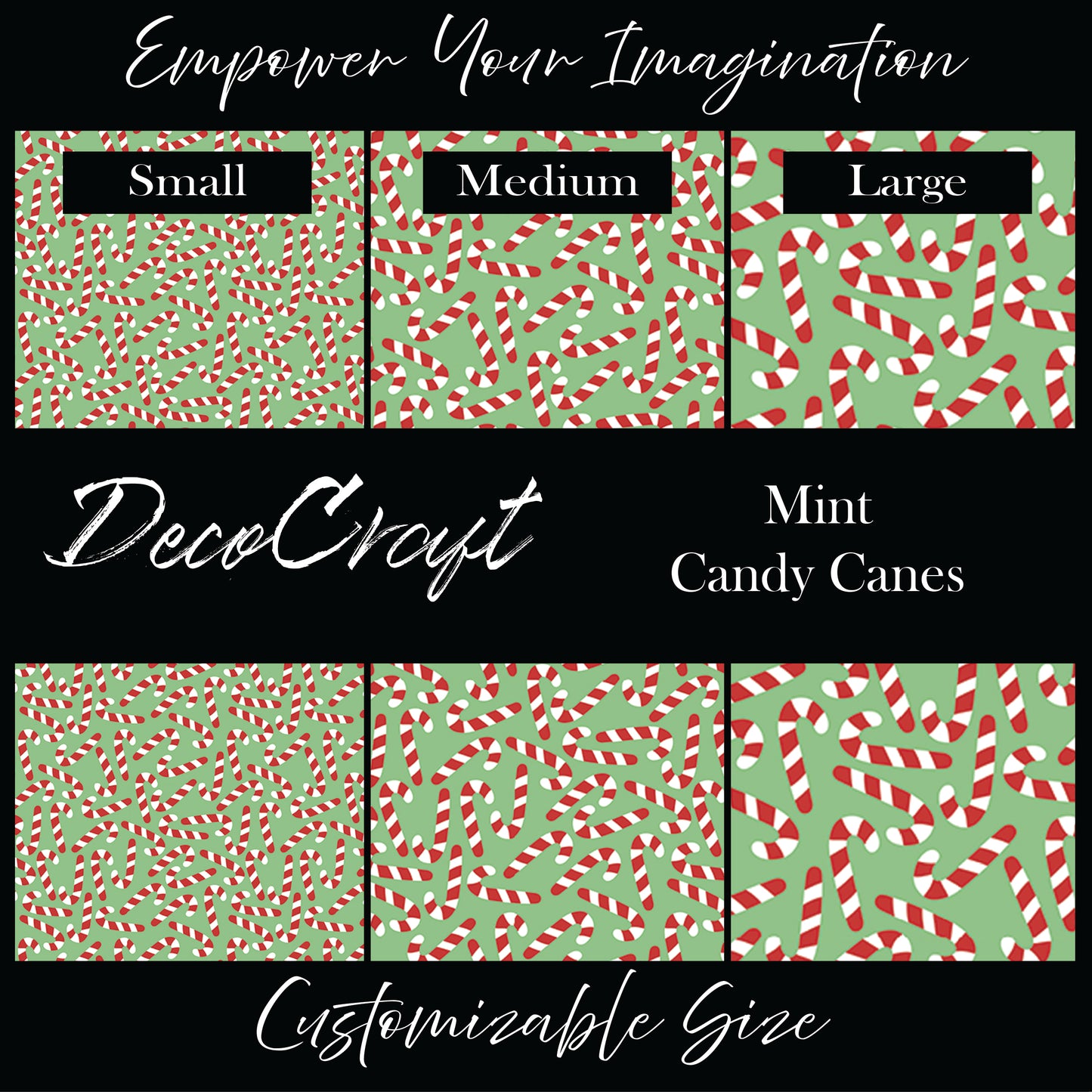 DecoCraft Christmas - Mint Candy Canes