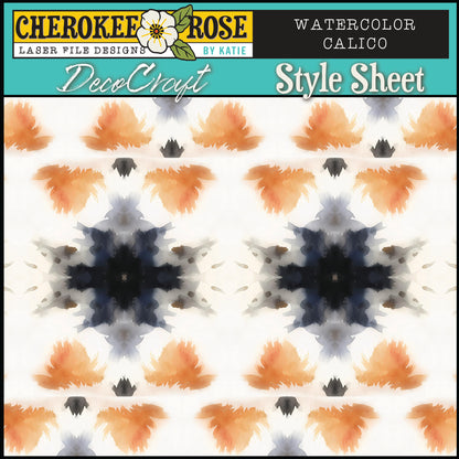 DecoCraft - Cherokee Rose - Style Sheet - Watercolor Calico