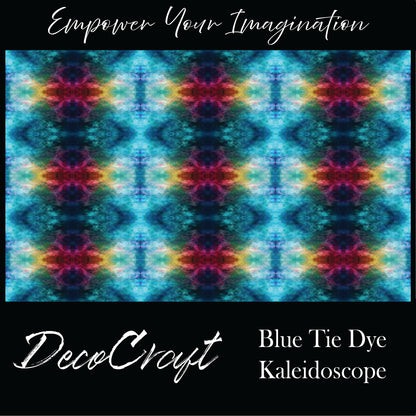 DecoCraft - Abstract -  Blue Tie Dye Kaleidoscope