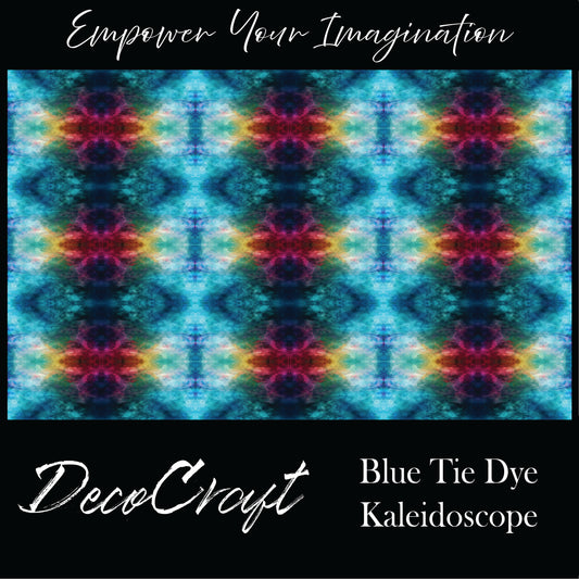 DecoCraft - Abstract -  Blue Tie Dye Kaleidoscope