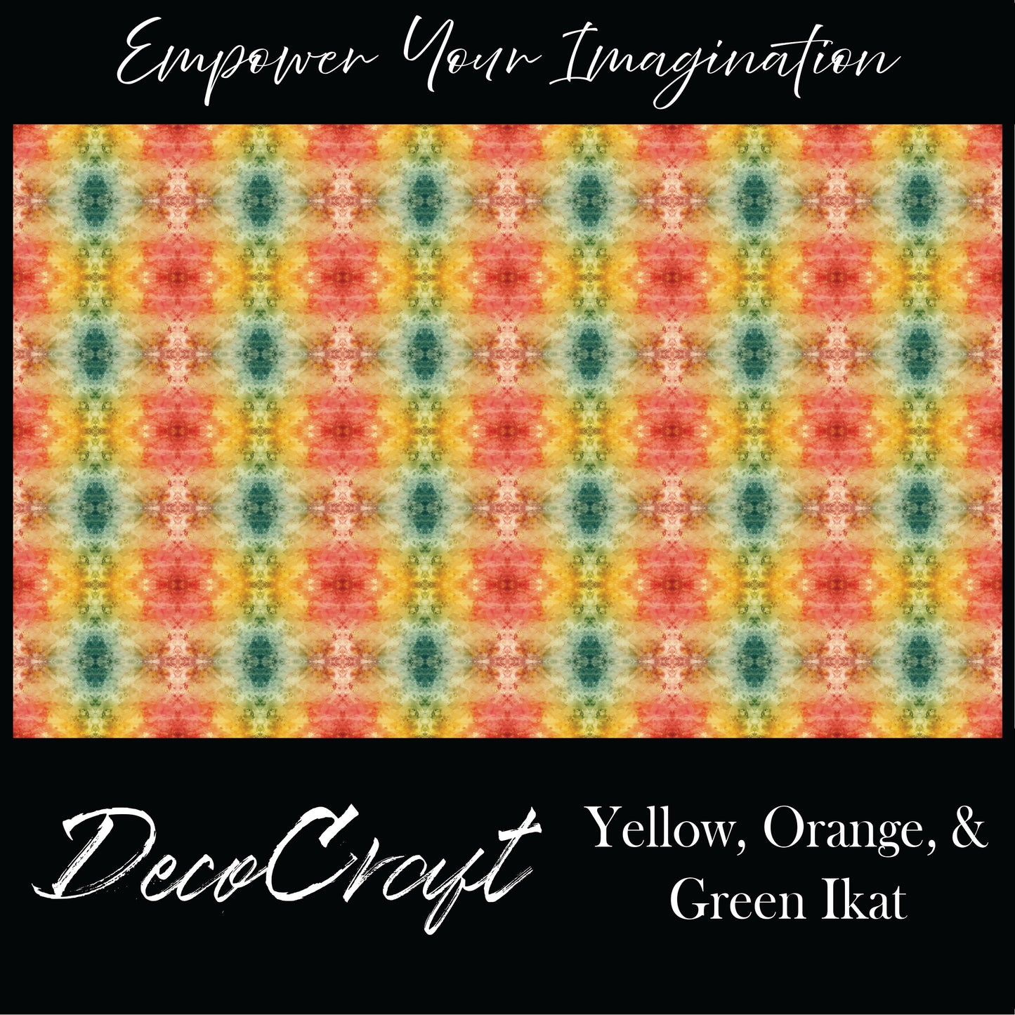 DecoCraft - Abstract - Yellow, Orange, & Green Ikat