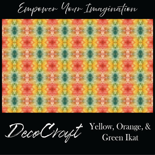 DecoCraft - Abstract - Yellow, Orange, & Green Ikat
