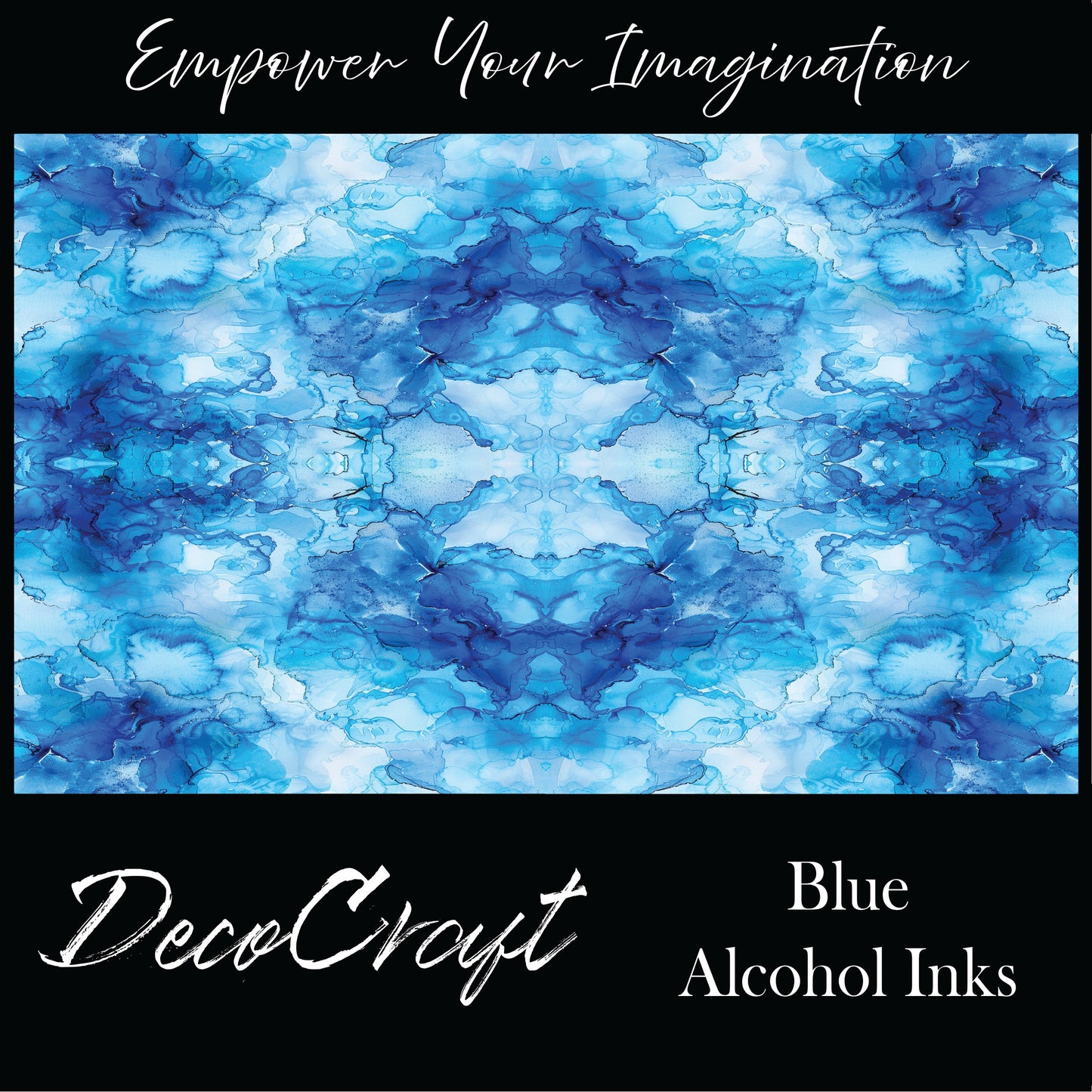 DecoCraft - Abstract - Blue Alcohol Inks