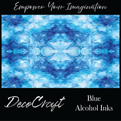 DecoCraft - Abstract - Blue Alcohol Inks