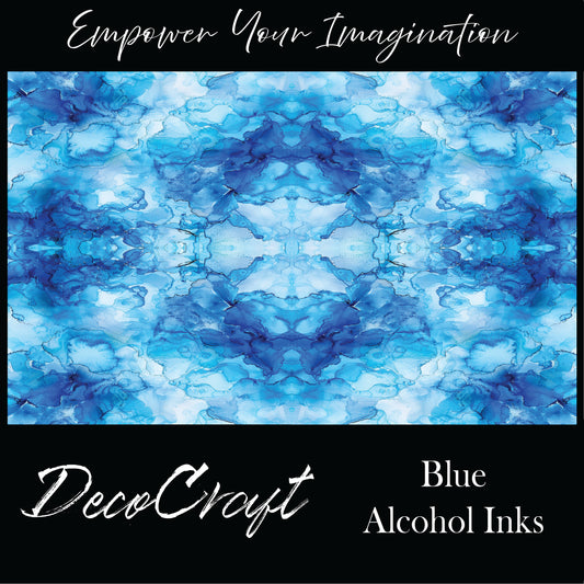 DecoCraft - Abstract - Blue Alcohol Inks