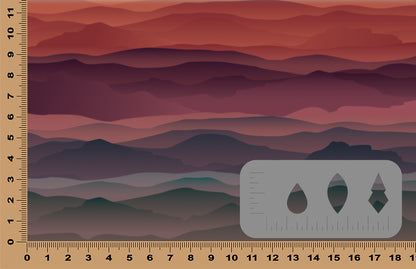 DecoCraft - Cherokee Rose - Style Sheet - Muted Red Mountains