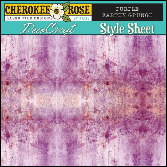 DecoCraft - Cherokee Rose - Style Sheet - Earthy Grunge - Purple