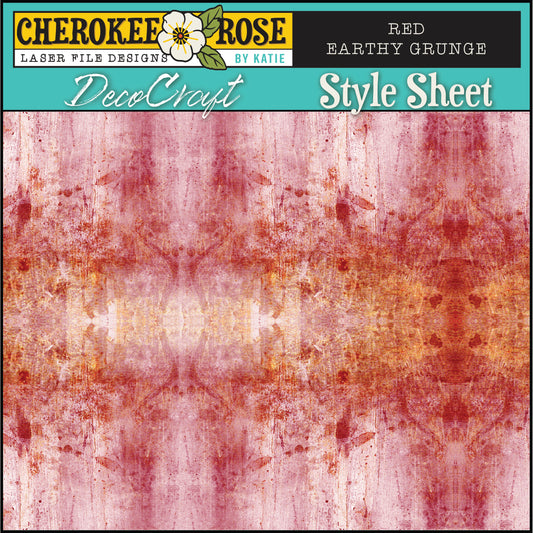 DecoCraft - Cherokee Rose - Style Sheet - Earthy Grunge - Red