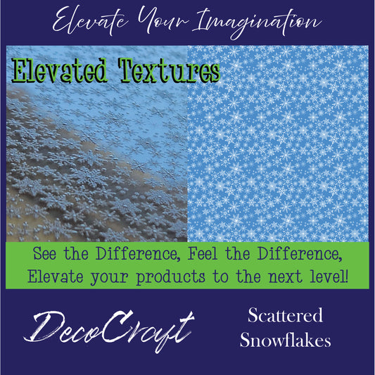 DecoCraft - Elevated Textures - Christmas - Scattered Snowflakes