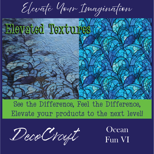 DecoCraft - Elevated Textures - Realistic Stained Glass - Ocean Fun VI