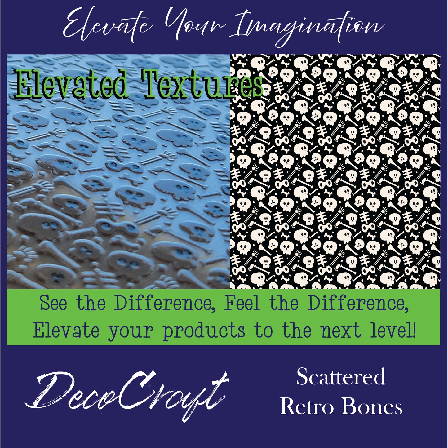 DecoCraft - Elevated Textures - Scattered Retro Bones