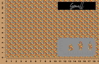 DecoCraft - Fall - Light Embroidered Pumpkins & Flowers