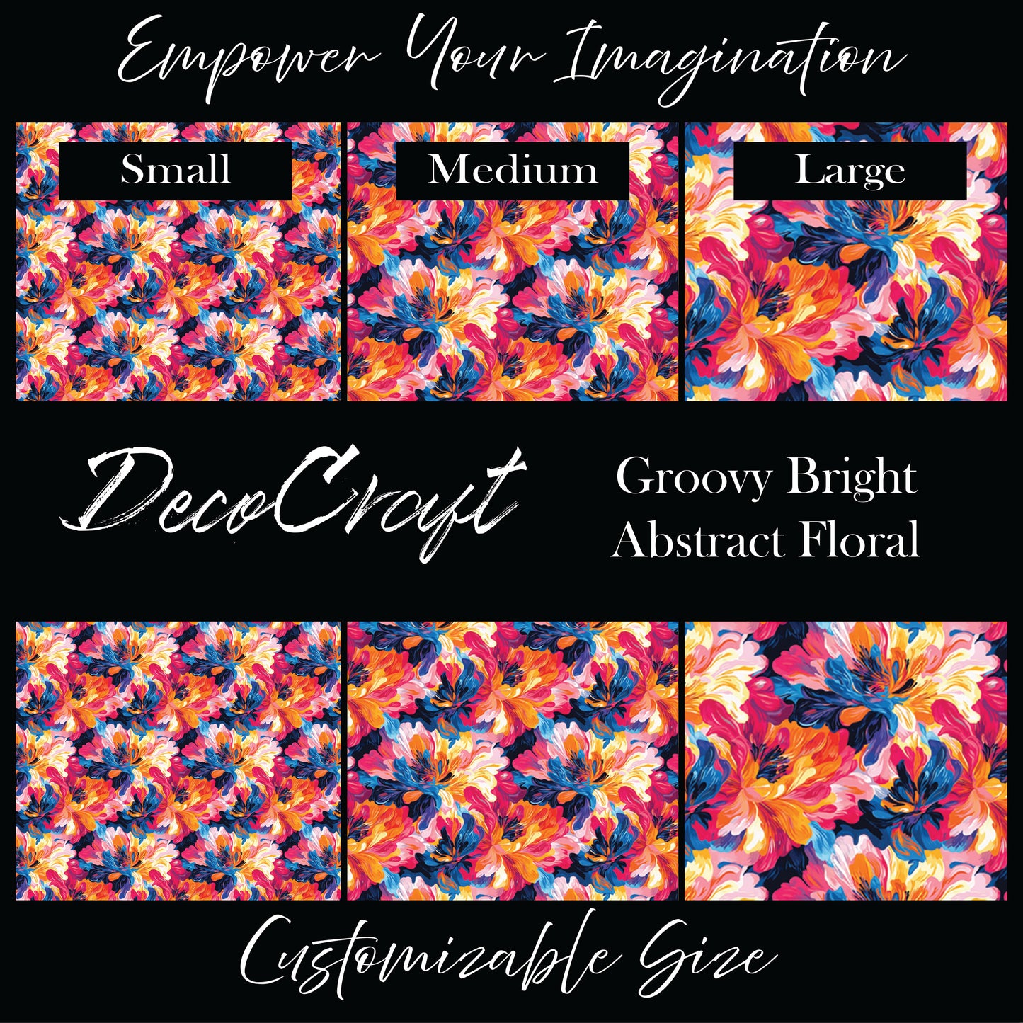 DecoCraft - Flowers & Greenery - Groovy Bright Abstract Floral