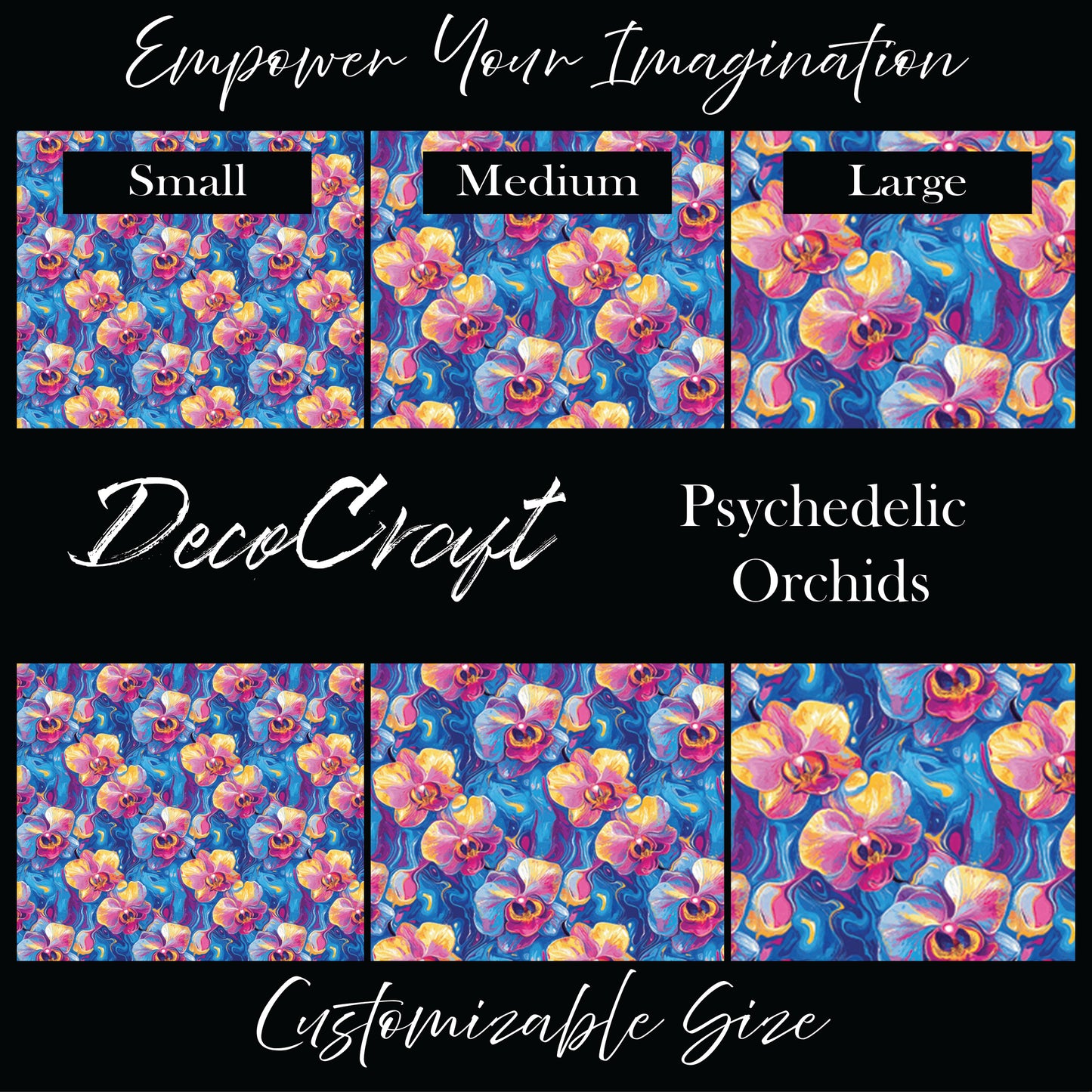 DecoCraft - Flowers & Greenery - Psychedelic Orchids