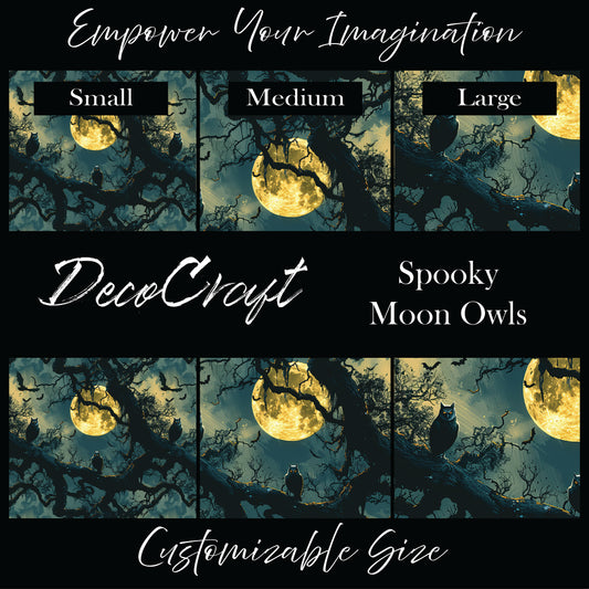 DecoCraft - Halloween - Spooky Moon Owls