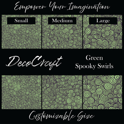 DecoCraft - Halloween - Green Spooky Swirls
