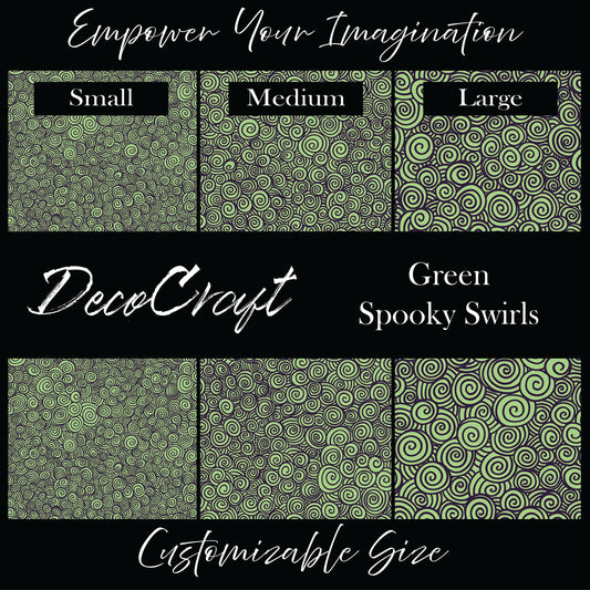 DecoCraft - Halloween - Green Spooky Swirls