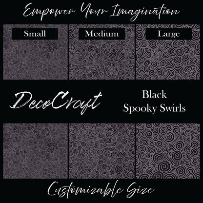 DecoCraft - Halloween - Black Spooky Swirls