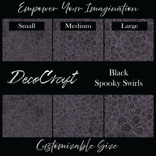 DecoCraft - Halloween - Black Spooky Swirls