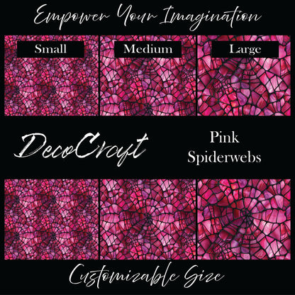 DecoCraft - Halloween - Pink Spiderwebs
