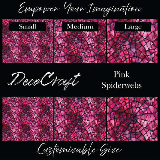DecoCraft - Halloween - Pink Spiderwebs