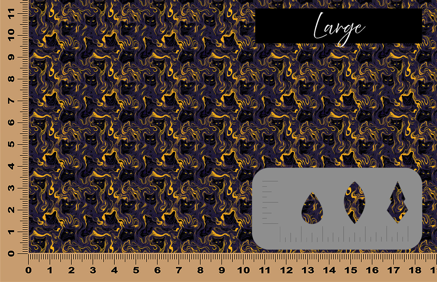 DecoCraft - Halloween - Abstract Black Cats