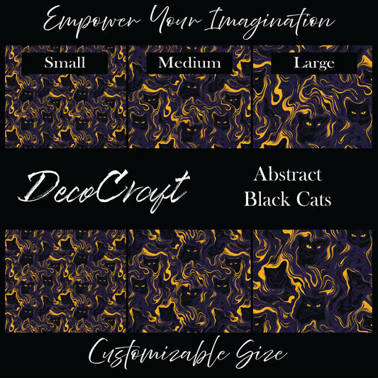 DecoCraft - Halloween - Abstract Black Cats