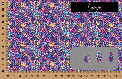 DecoCraft - Stained Glass - Purple Pastel Flowers