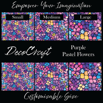 DecoCraft - Stained Glass - Purple Pastel Flowers