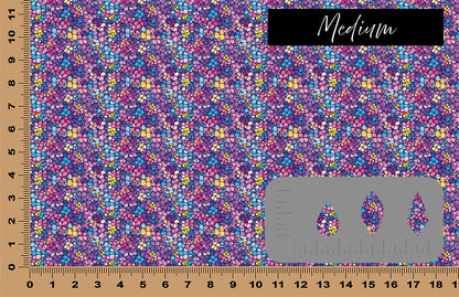 DecoCraft - Stained Glass - Purple Pastel Flowers