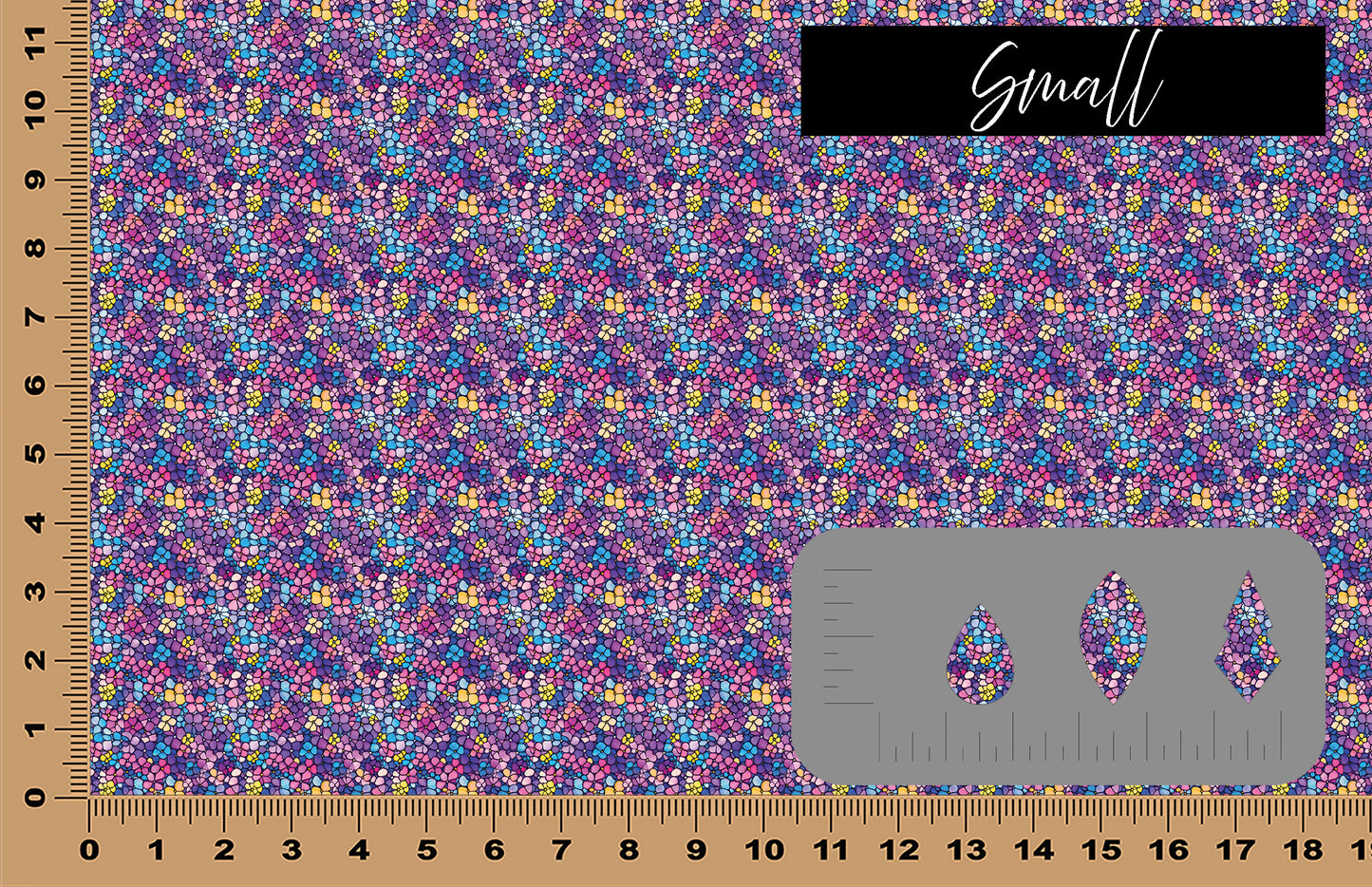 DecoCraft - Stained Glass - Purple Pastel Flowers