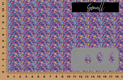 DecoCraft - Stained Glass - Purple Pastel Flowers