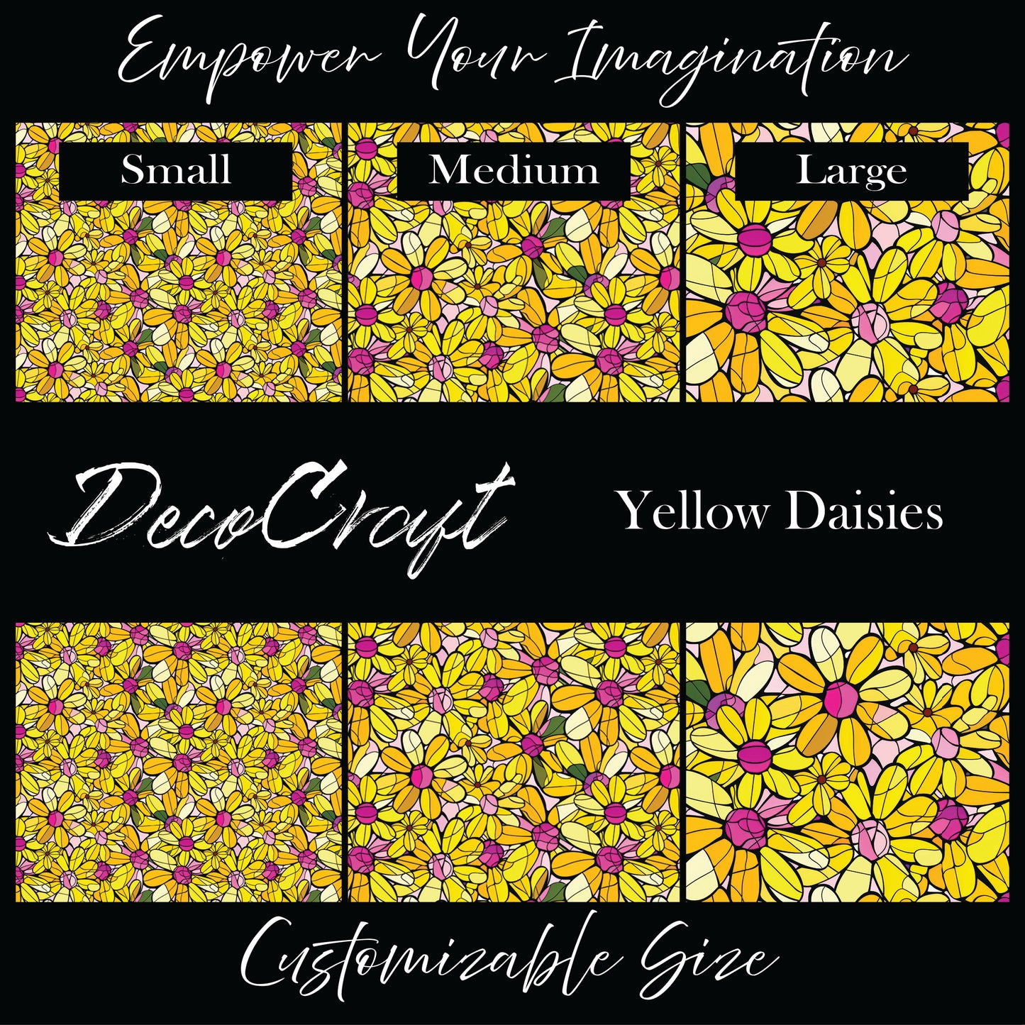 DecoCraft - Stained Glass - Yellow Daisies