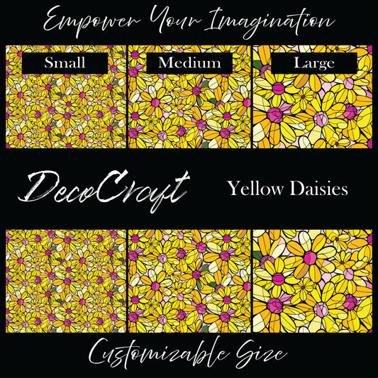 DecoCraft - Stained Glass - Yellow Daisies
