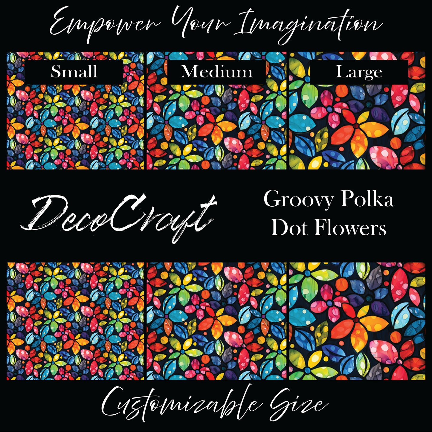 DecoCraft - Stained Glass - Groovy Polka Dot Flowers