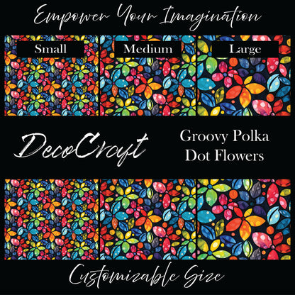 DecoCraft - Stained Glass - Groovy Polka Dot Flowers