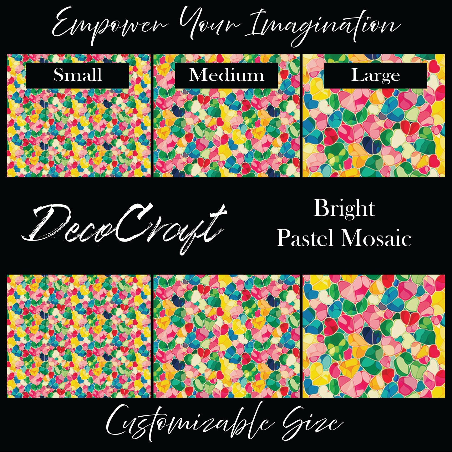 DecoCraft - Stained Glass - Bright Pastel Mosaic