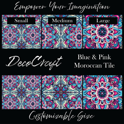 DecoCraft - Textures - Blue & Pink Moroccan Tile