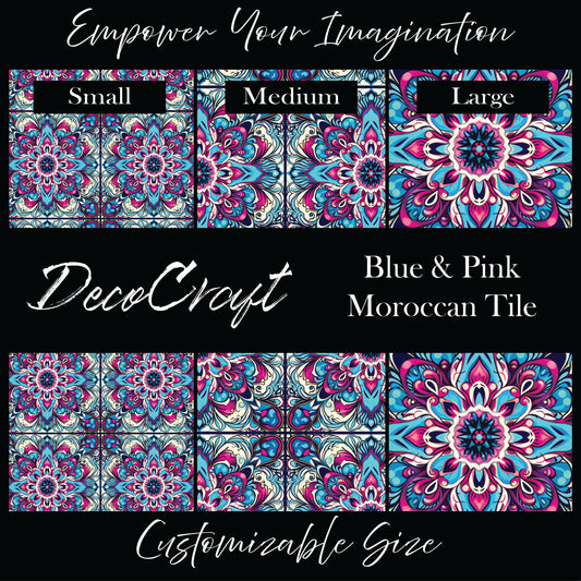 DecoCraft - Textures - Blue & Pink Moroccan Tile