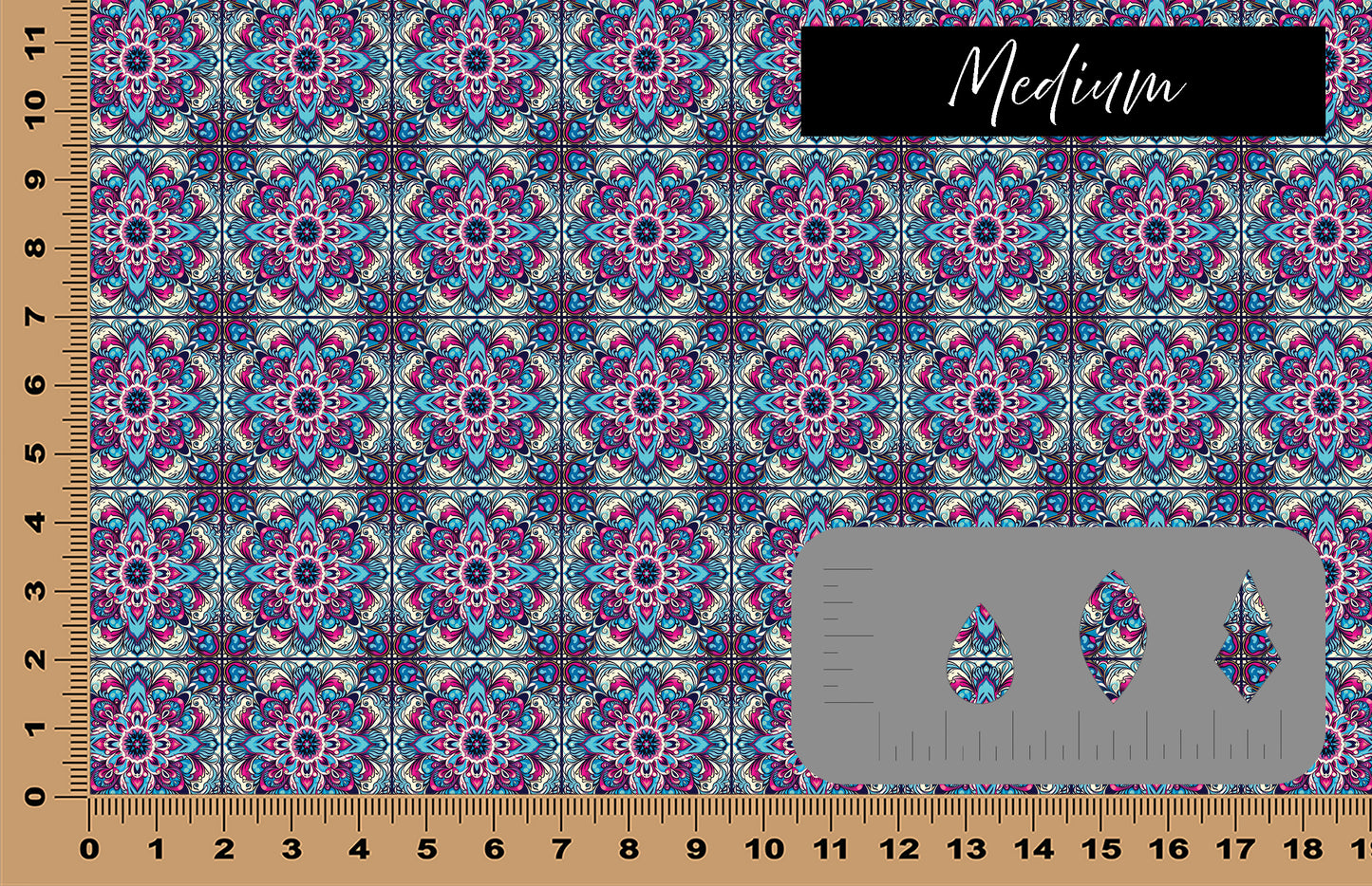 DecoCraft - Textures - Blue & Pink Moroccan Tile