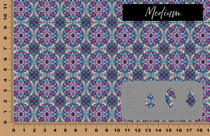 DecoCraft - Textures - Blue & Pink Moroccan Tile
