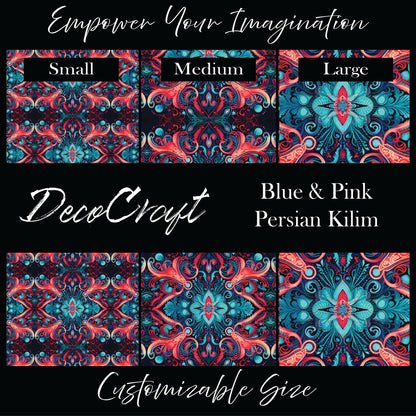 DecoCraft - Textures - Blue & Pink Persian Kilim