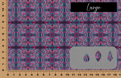 DecoCraft - Textures - Blue & Pink Damask Floral