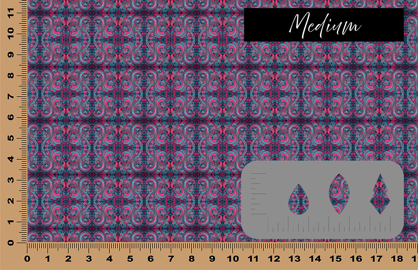 DecoCraft - Textures - Blue & Pink Damask Floral