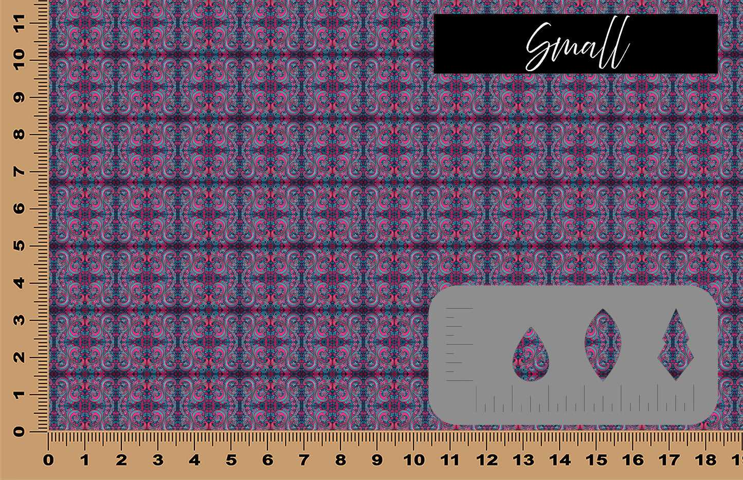 DecoCraft - Textures - Blue & Pink Damask Floral