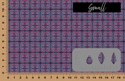 DecoCraft - Textures - Blue & Pink Damask Floral