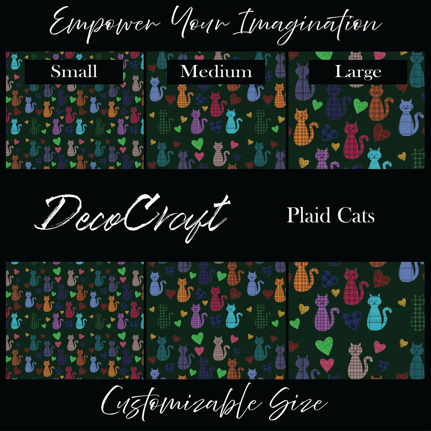DecoCraft - Animals, Bugs, & Birds - Plaid Cats